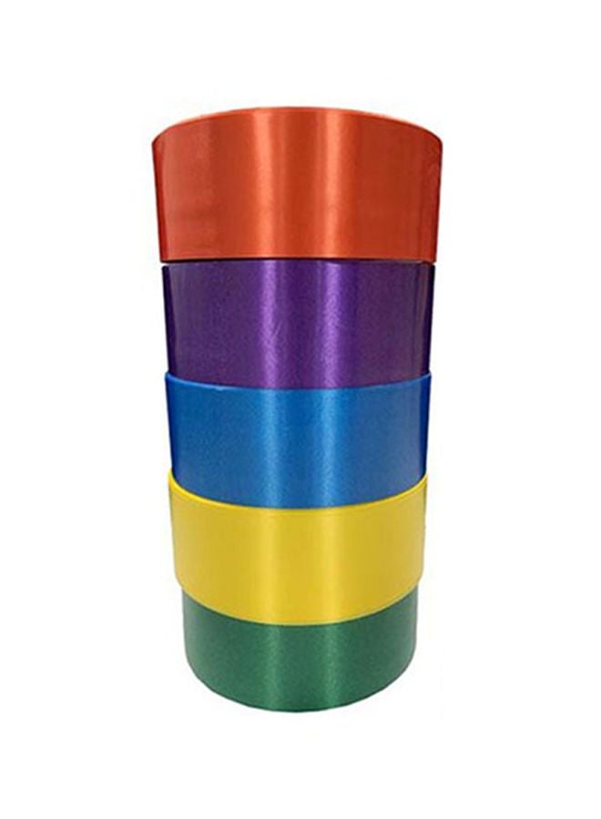 GRACO - 5-Piece Imprime Plain Gift Wrapping Ribbon Set Multicolour - Image 1