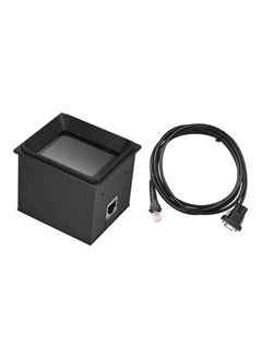 ماسح رمز شريطي مدمج مع كابل USB أسود