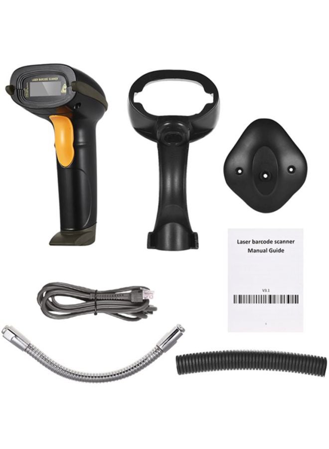 Aibecy - Automatic 1D Barcode Scanner Black/Orange - Image 1
