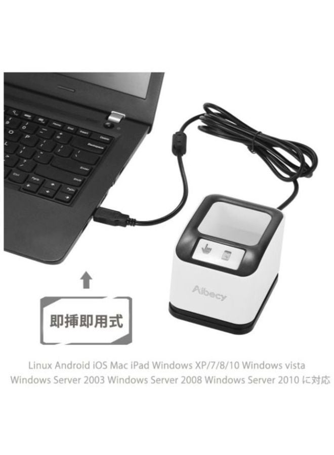 Aibecy 1D/2D/QR Bar Code Scanner White/Black  - Image 4