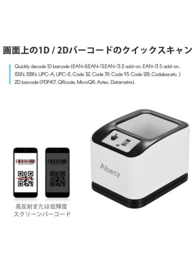 Aibecy 1D/2D/QR Bar Code Scanner White/Black  - Image 5