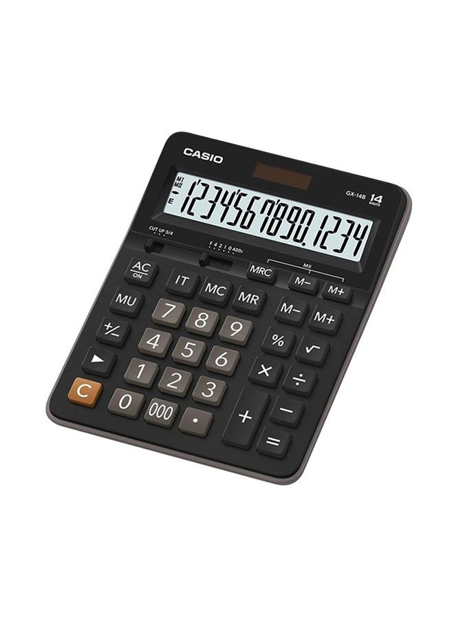 كاسيو آلة حاسبة عملية بشاشة سعة 14 رقماً أسود - Image 1