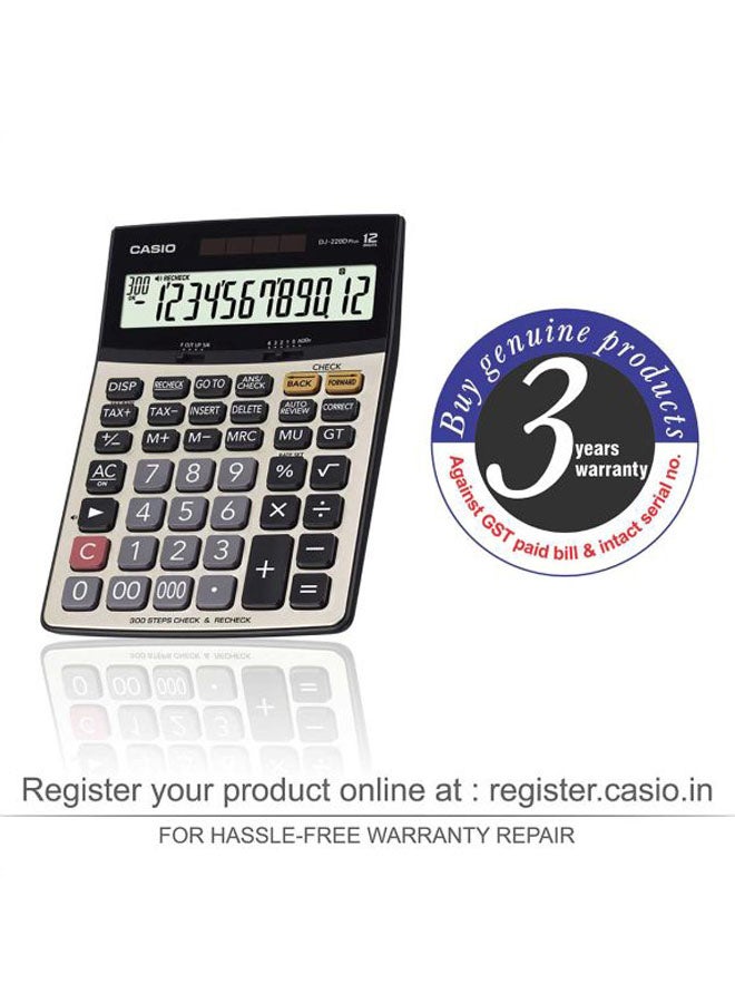 CASIO 12-Digits Basic Calculator Silver/Grey/Black - Image 3