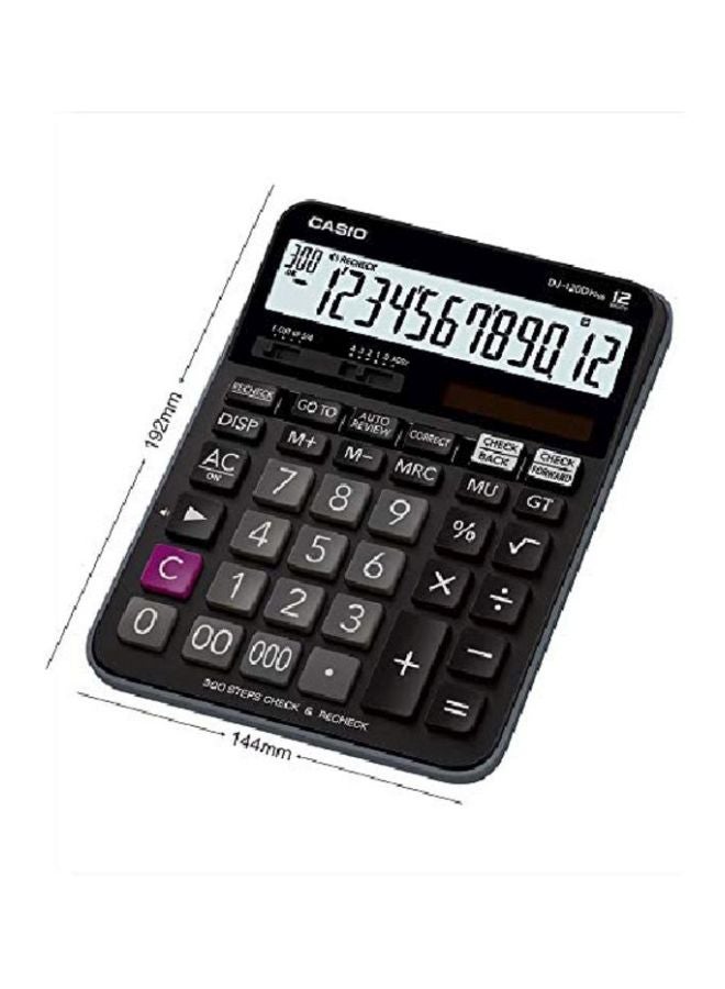CASIO - DJ-120D Business Calculator Black/Grey/White - Image 1