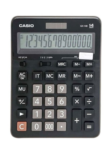 14-Digit Basic Calculator Black/Grey