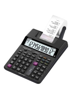 CASIO 12-Digit Printing Calculator Black/White/Pink  - Image 1