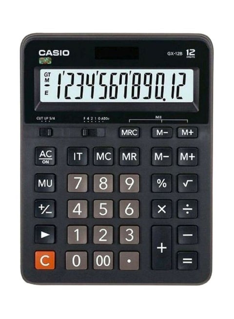 آلة حاسبة مكتبية طراز GX12B-BK أسود