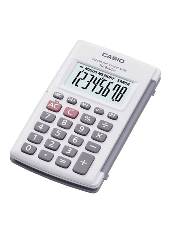 CASIO Portable Calculator HL-820LV-WE-W-DH White/Grey - Image 1