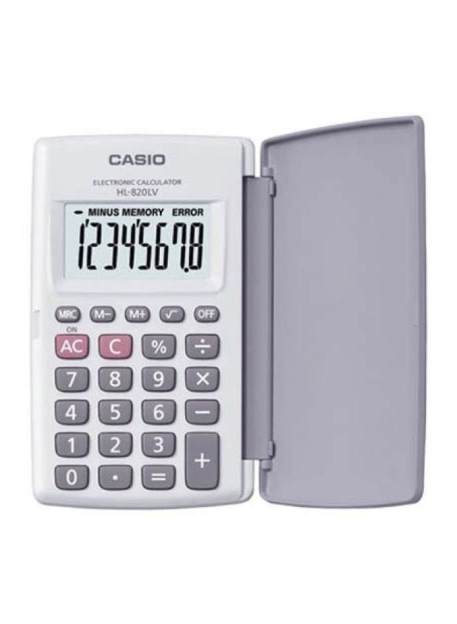 CASIO Portable Calculator HL-820LV-WE-W-DH White/Grey - Image 2