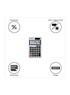CASIO Value Series 8-Digits Basic Calculator Silver/Black  - Image 2