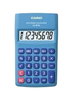 CASIO 8-Digit Practical Calculator HL-815L-BU-S-DP Blue/Grey  - Image 1