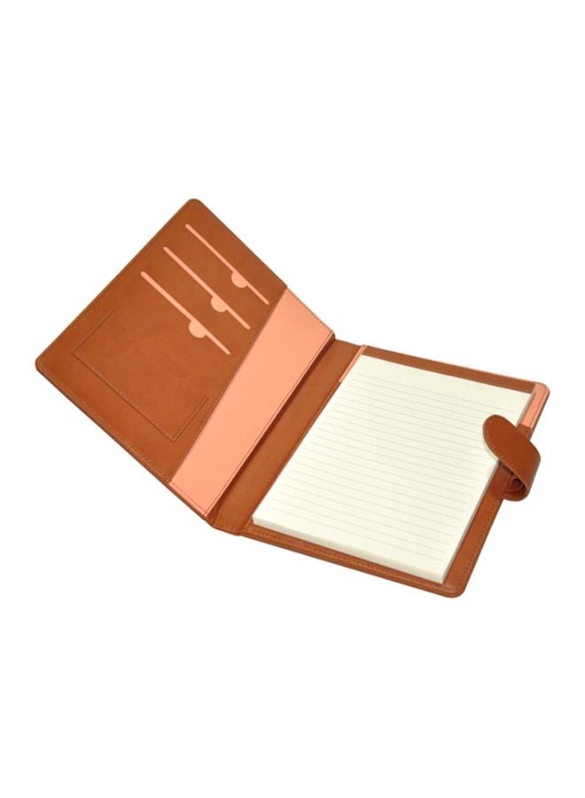FIS Italian PU Cover Executive Folder And Writing Pad Brown - Image 2