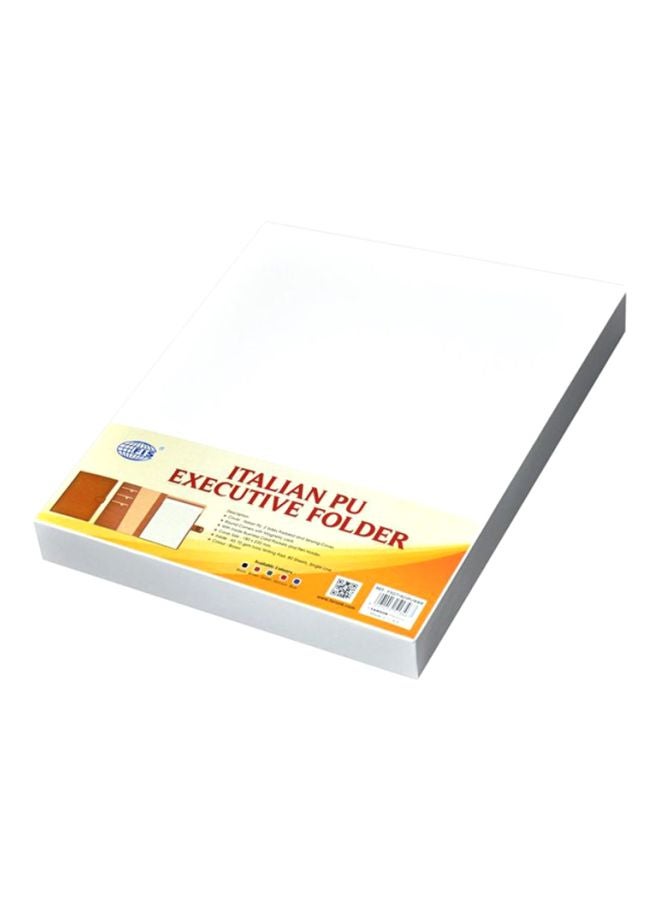 FIS Italian PU Cover Executive Folder And Writing Pad Brown - Image 3