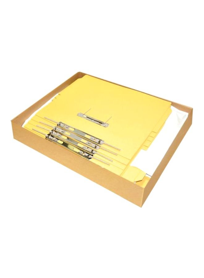 إف اي أس  طقم ملفات لنقل الأوراق مزودة بجيب مكون من 50 قطعة أصفر - Image 3