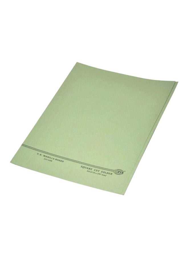 إف اي أس  طقم ملفات بقصة مربعة قياس A4 من 50 قطعة أخضر - Image 1