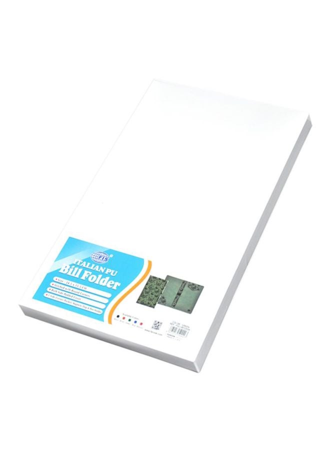 إف اي أس  ملف فواتير تنفيذي مع غطاء قلاب مغناطيسي أخضر - Image 3