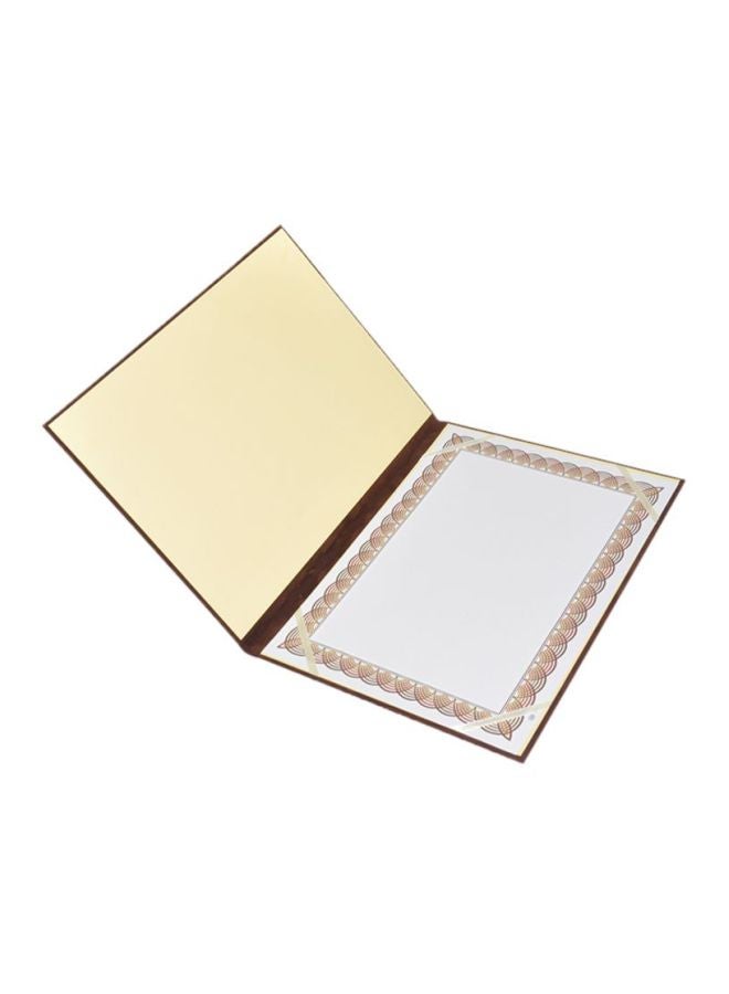 FIS A4 Certificate Folder Brown - Image 2