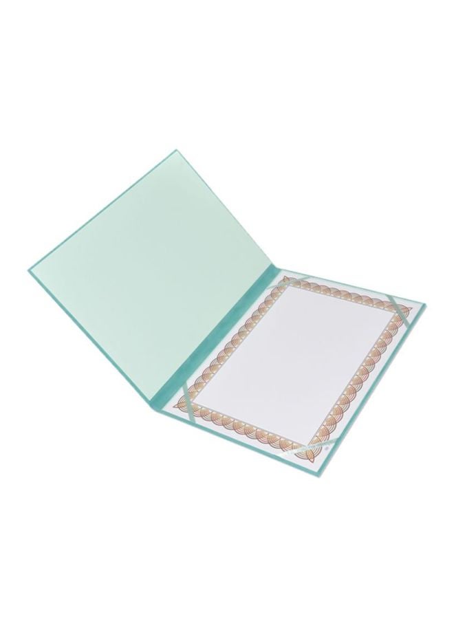 إف اي أس  حافظة شهادات مقاس A4 أخضر فاتح مخملي - Image 2