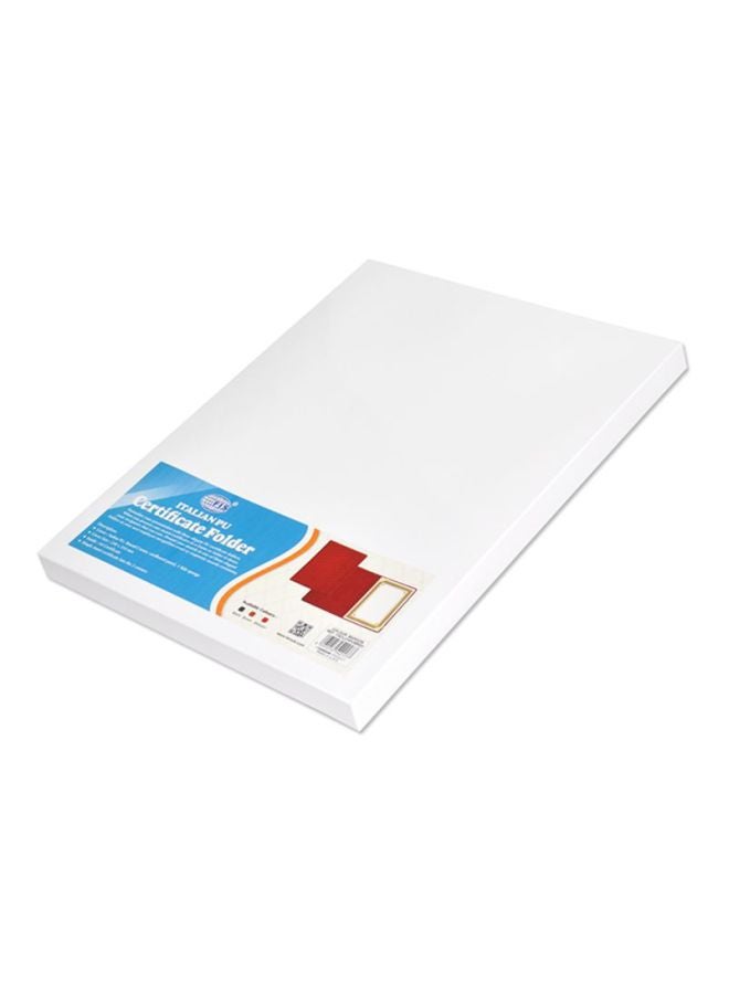 إف اي أس  مجلد شهادات مقاس A4 بغطاء مبطن من جانب واحد كستنائي - Image 3