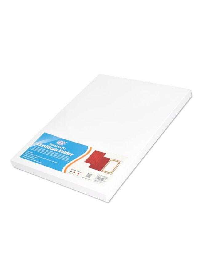 FIS 1-Side Padded Cover A4 Certificate Folder Maroon - Image 3