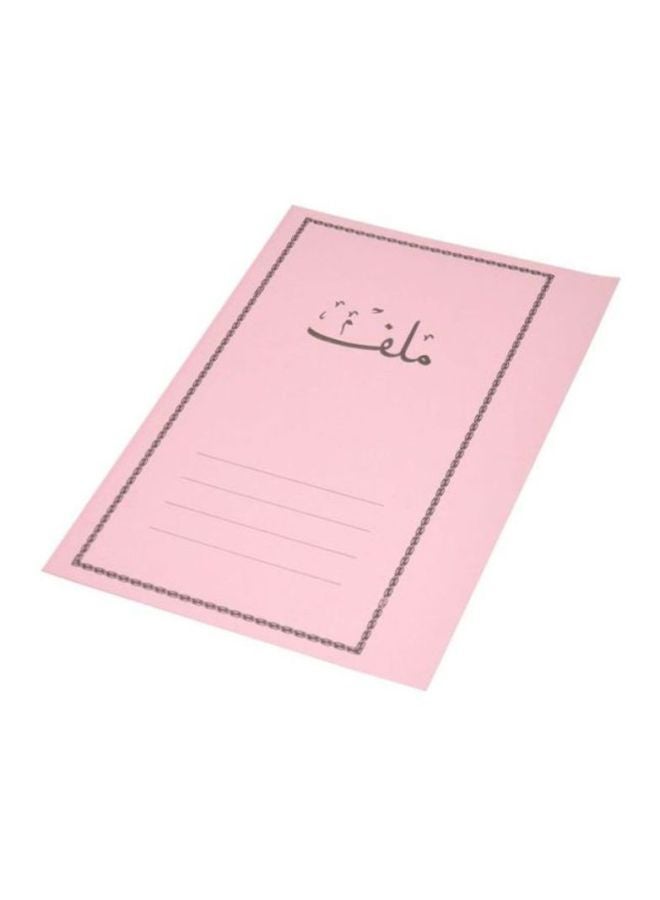 إف اي أس  طقم ملفات بقصة مربعة قياس A4 من 50 قطعة وردي - Image 1