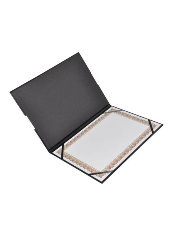 FIS A4 Certificate Folder Black/White - Image 2