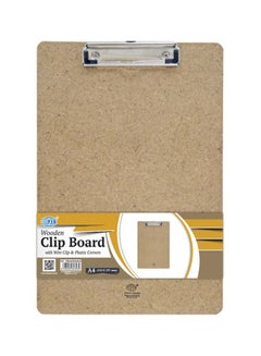 Wooden Clip Board Brown/Silver