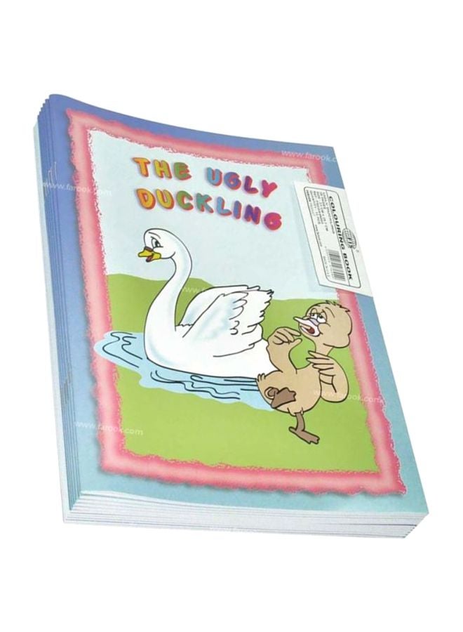 إف اي أس  مجموعة كتب تلوين "فرخ البط القبيح"، 12 قطعة متعدد الألوان - Image 1