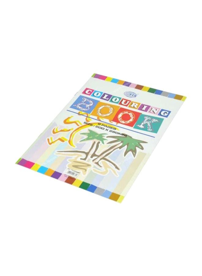 FIS 12-Piece Colouring Book Set White/Yellow/Red - Image 2