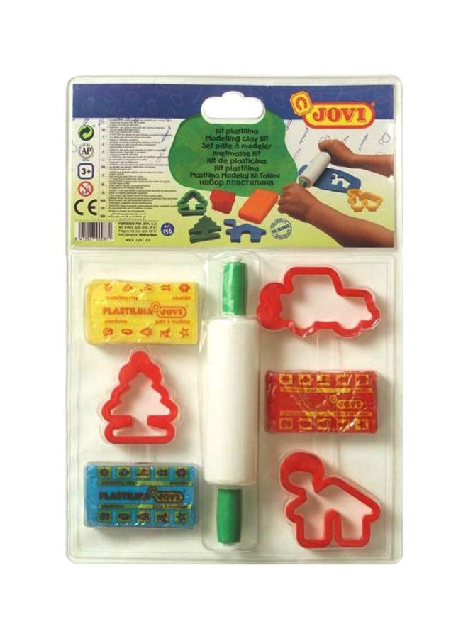 جوفي طقم تشكيل بلاستيلينا مكون من 7 قطع أحمر/ أصفر/ أبيض