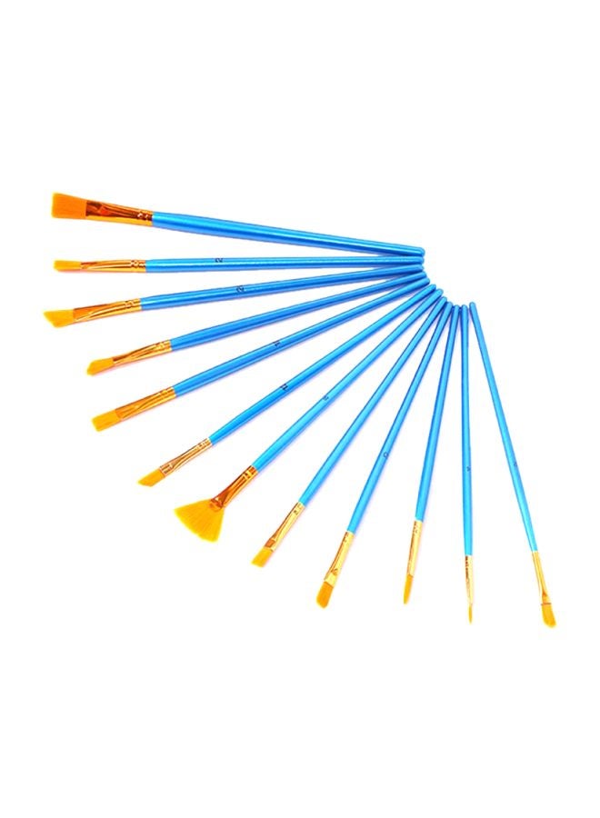 شاربدو طقم فرشاة طلاء احترافية من 12 قطعة أزرق - Image 1