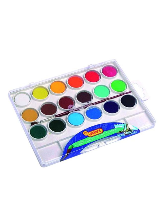 JOVI 18-Piece Watercolour Tabs With Brush Red/Blue/Green - Image 1