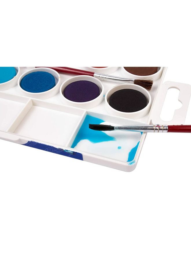 JOVI 18-Piece Watercolour Tabs With Brush Red/Blue/Green - Image 2
