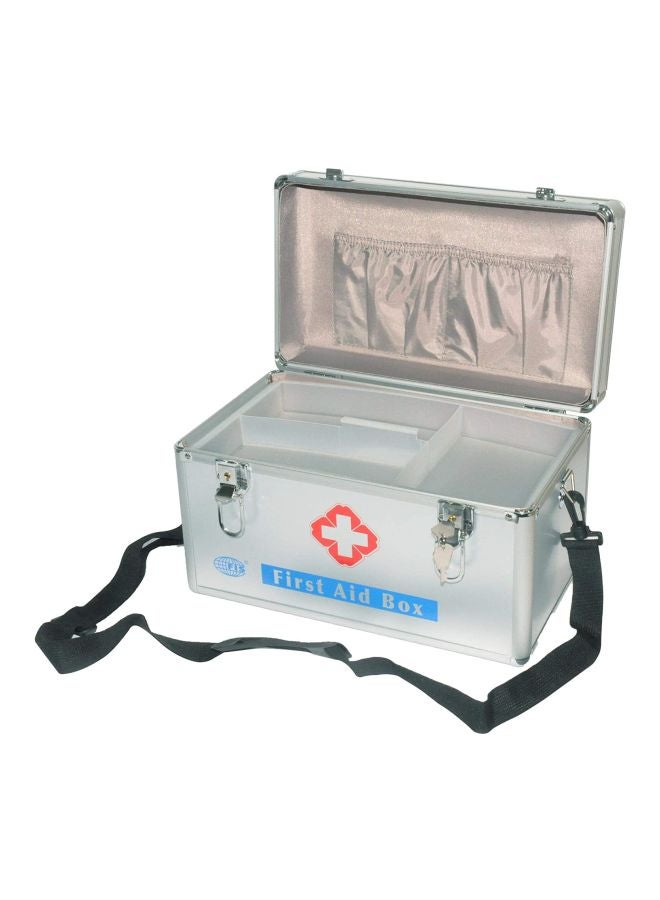 FIS Aluminium First Aid Box Silver/Black - Image 2