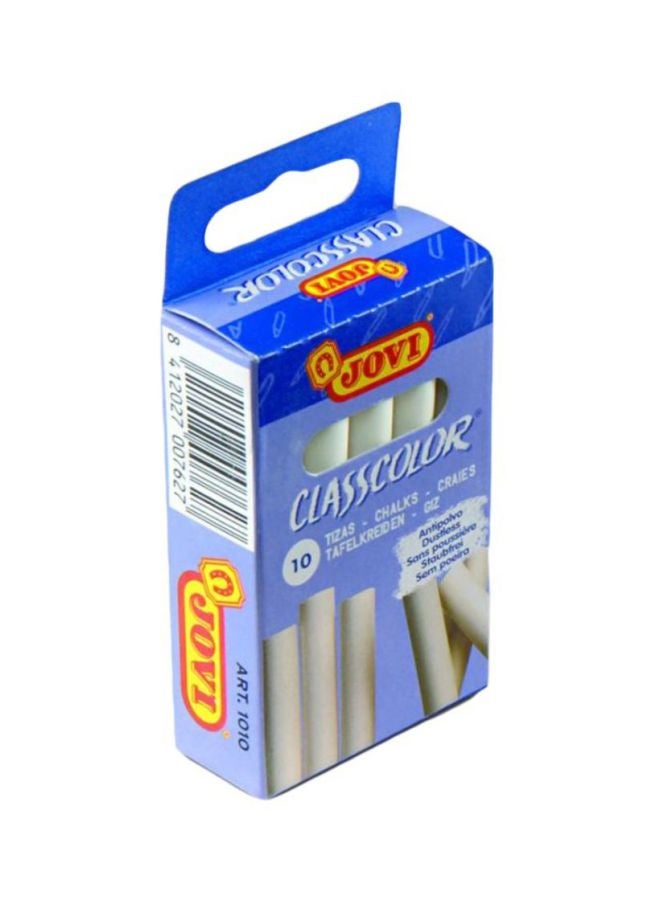 JOVI 10-Piece Class Color Chalk Set White - Image 2
