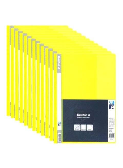 Pack Of 12 AA Business Report File Yellow