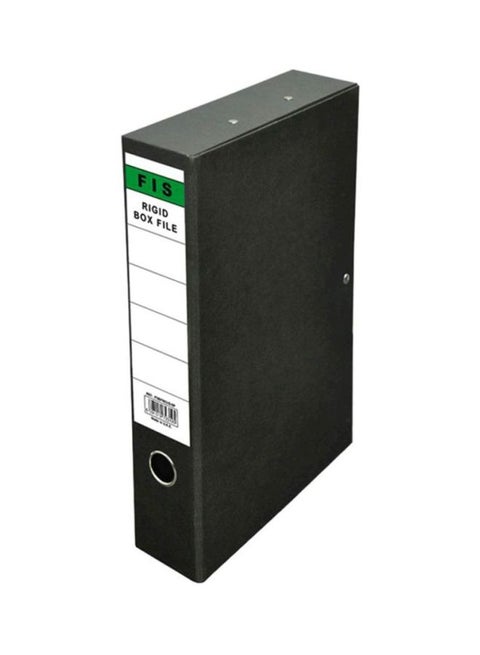 Laminated Compact Box File Folder Black