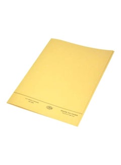 FIS 50-Piece Square Cut Folder With Plastic Fastener Yellow  - Image 1