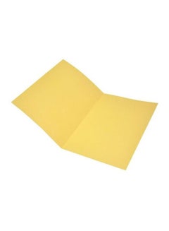 FIS 50-Piece Square Cut Folder With Plastic Fastener Yellow  - Image 2