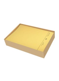 FIS 50-Piece Square Cut Folder With Plastic Fastener Yellow  - Image 3