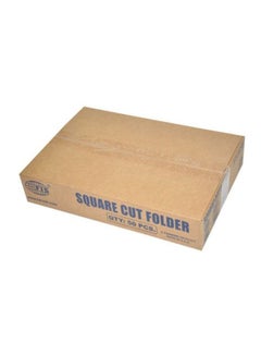 FIS 50-Piece Square Cut Folder With Plastic Fastener Yellow  - Image 4