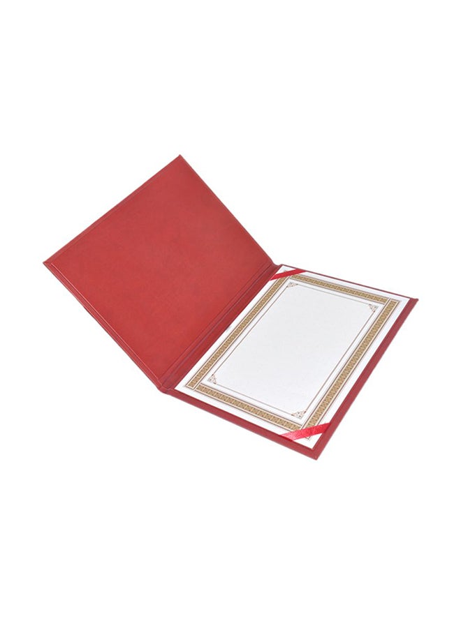 FIS A4 Certificate Folder Maroon - Image 2
