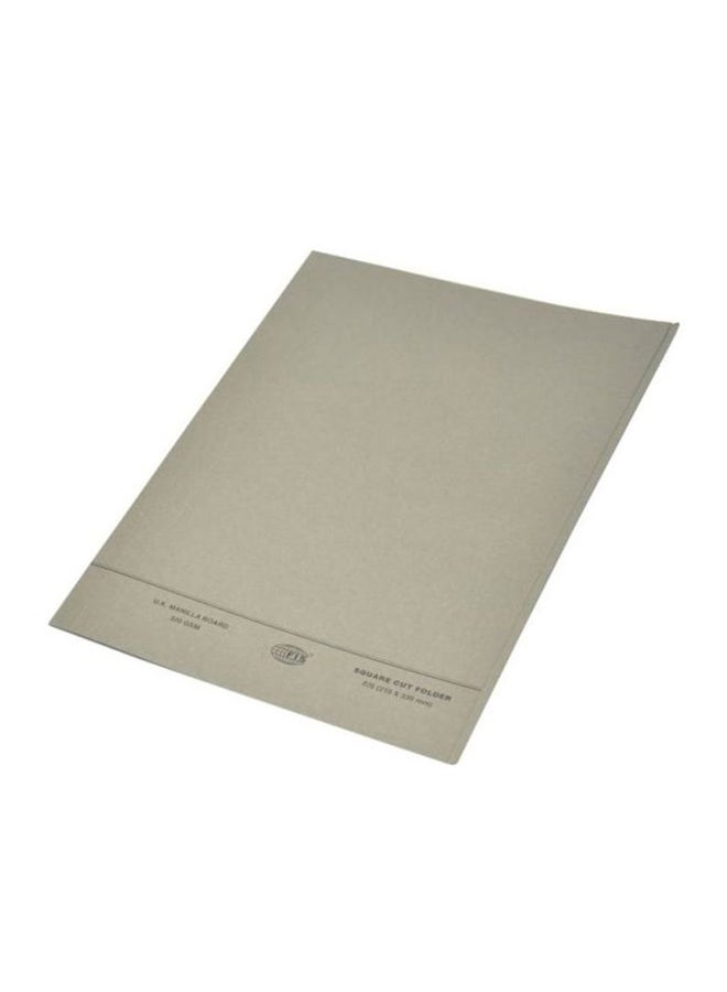 إف اي أس  طقم مجلدات بقصة مربعة من 50 قطعة مزودة بمشبك من البلاستيك رمادي - Image 1