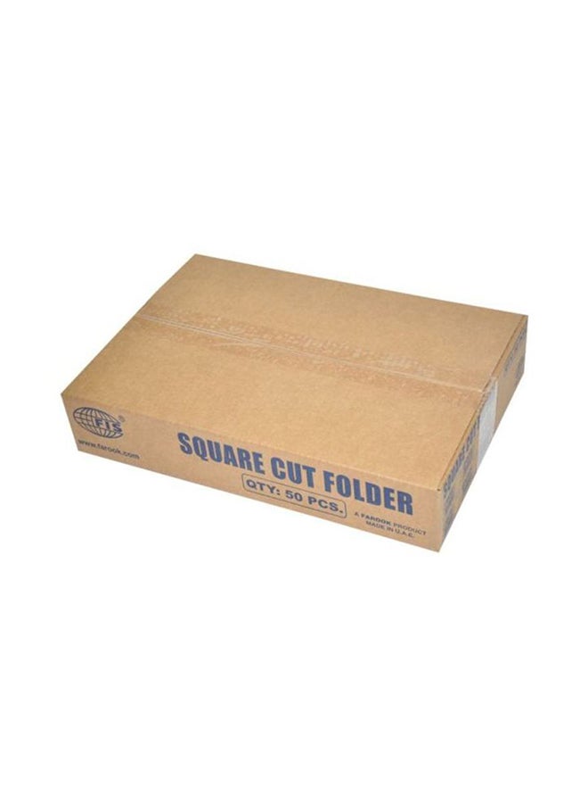 إف اي أس  طقم مجلدات بقصة مربعة من 50 قطعة مزودة بمشبك من البلاستيك رمادي - Image 4