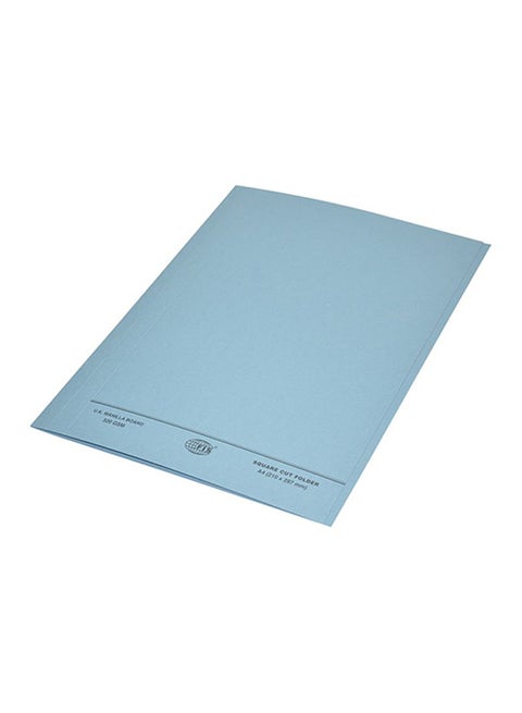 50-Piece A4 Square Cut Folders Set Blue