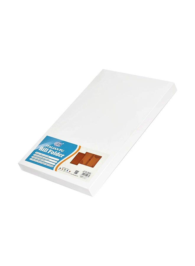 FIS Executive Bill Folder With Magnet Flap Brown - Image 3