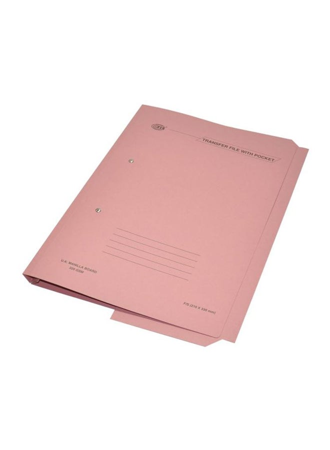 FIS 40-Piece Transfer File With Pocket Set Pink - Image 1