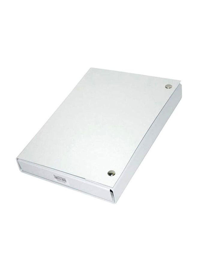 إف اي أس  حامل مستندات من الفينيل مزود بزر أبيض/فضي - Image 1