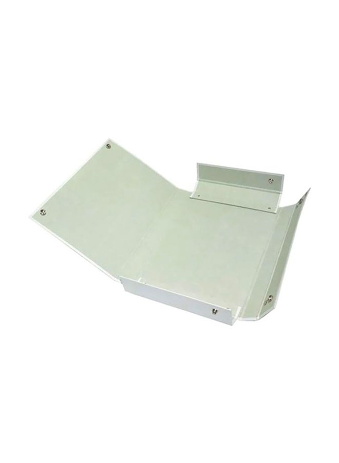 إف اي أس  حامل مستندات من الفينيل مزود بزر أبيض/فضي - Image 2