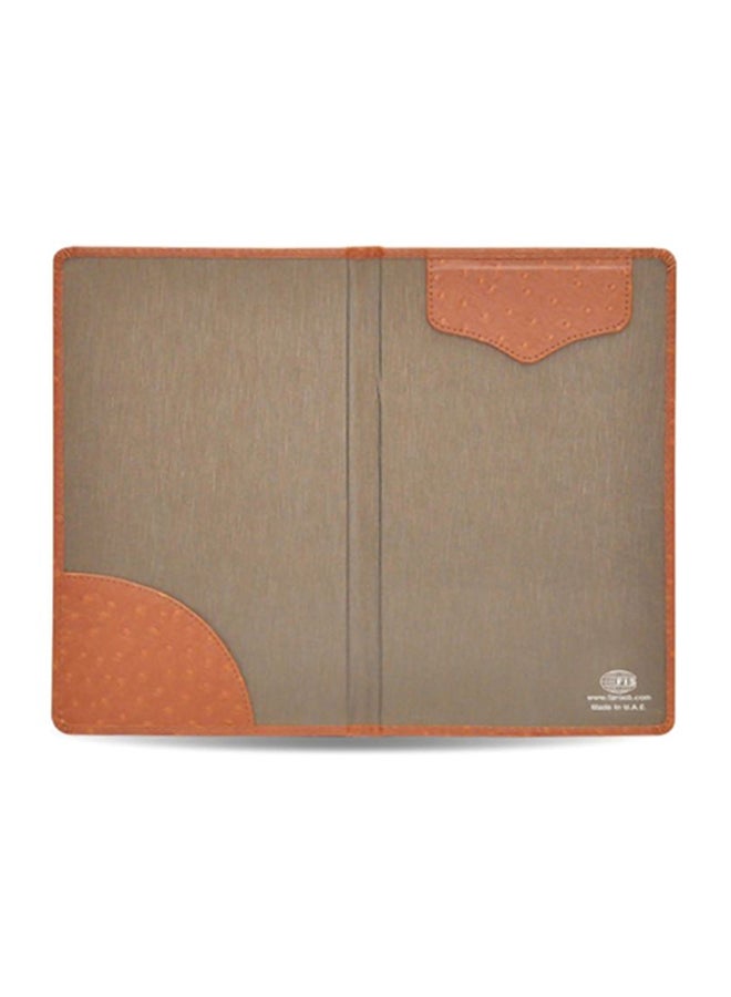 إف اي أس  حافظة فواتير بغطاء مغناطيسي قلاب بني - Image 2